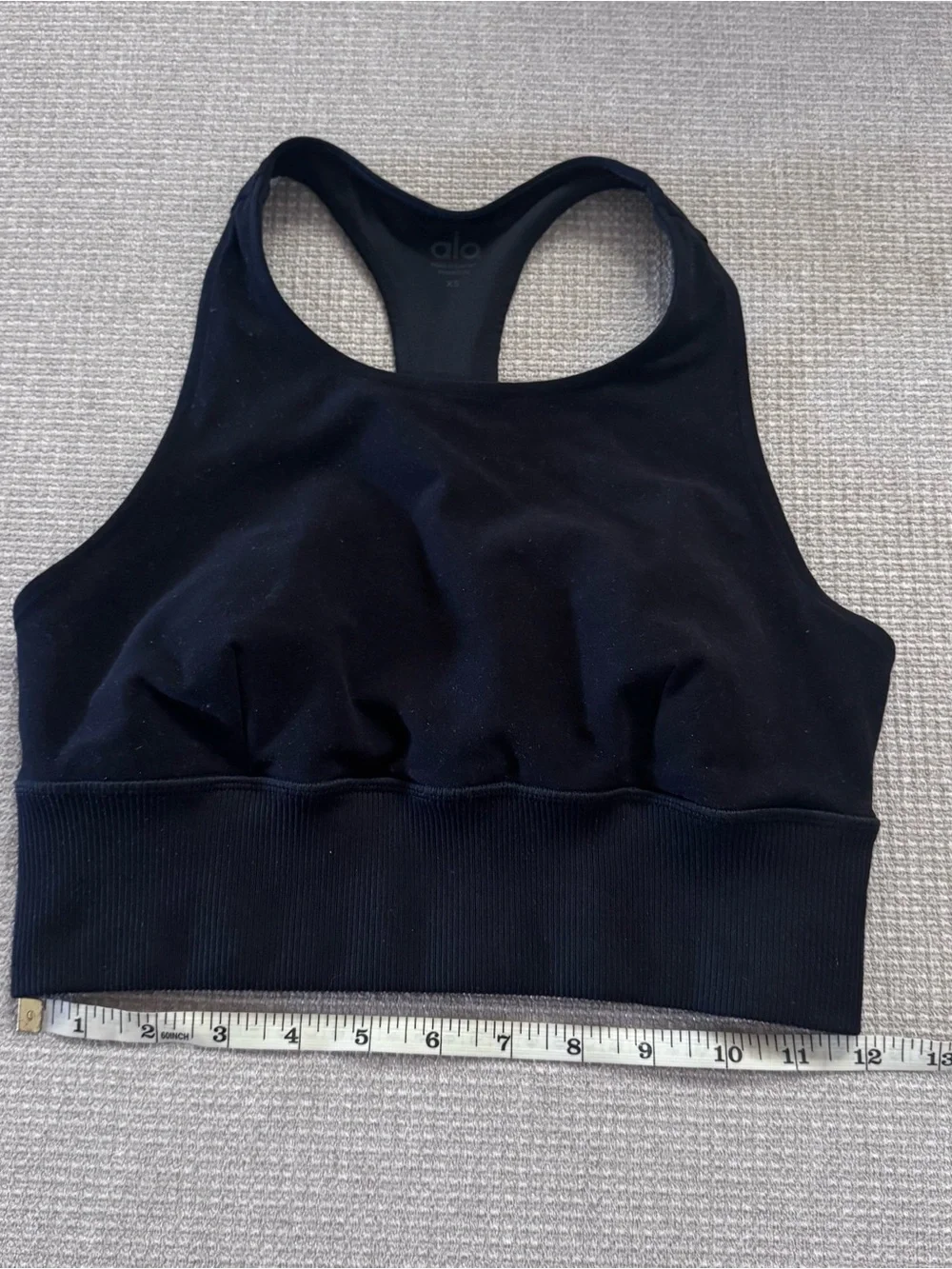 Alo Women's Black Racerback Sports Bra XS